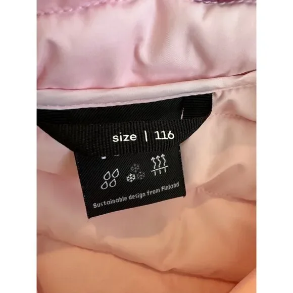 Reima Untu Pink Ski Jacket Size 116/6T - Picture 4 of 7